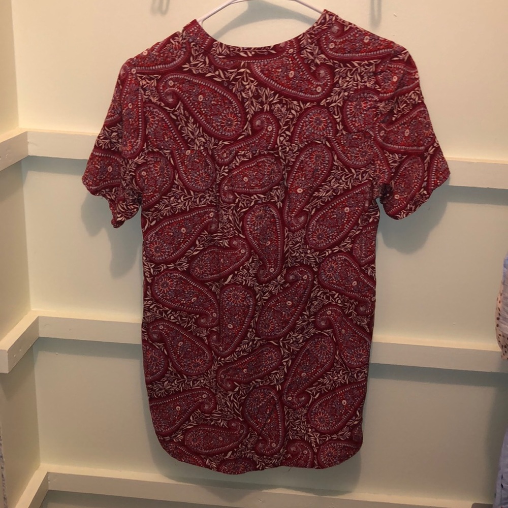 Red patterned blouse - Picture 3 of 3